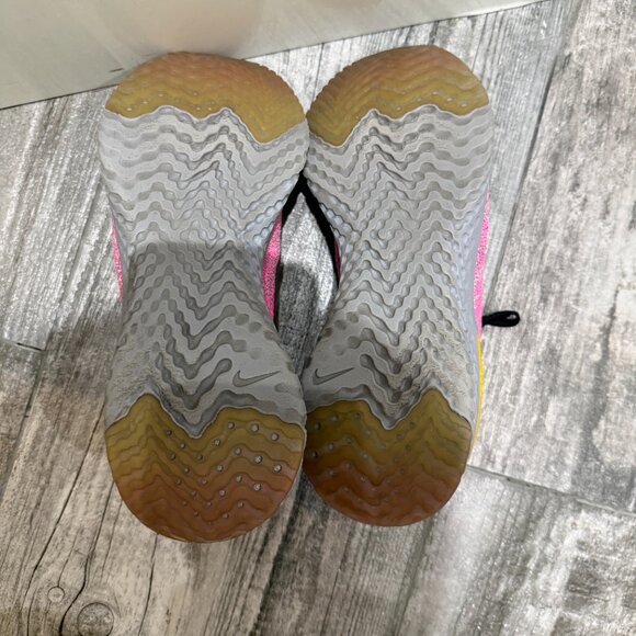 Nike Women's Epic React Flyknit Plum/Pink Running Shoes AQ0070-500 US Size 8 - Picture 5 of 9